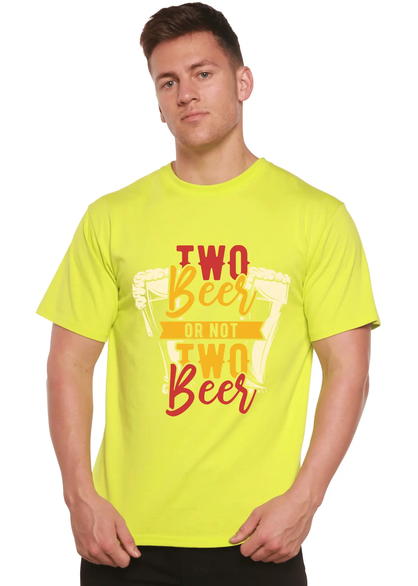 Two Beer Men's Bamboo Viscose/Organic Cotton Short Sleeve Graphic T-Shirt - Blade & Thread