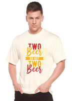 Two Beer Men's Bamboo Viscose/Organic Cotton Short Sleeve Graphic T-Shirt Spun Bamboo