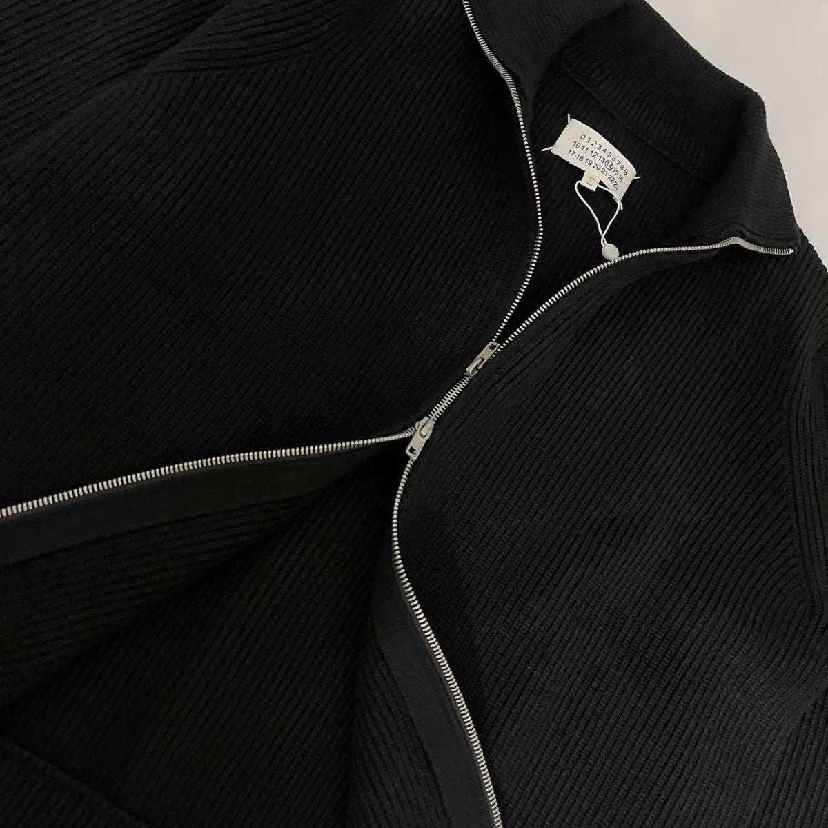 Two-way zipper high collar wool jacket - Blade & Thread