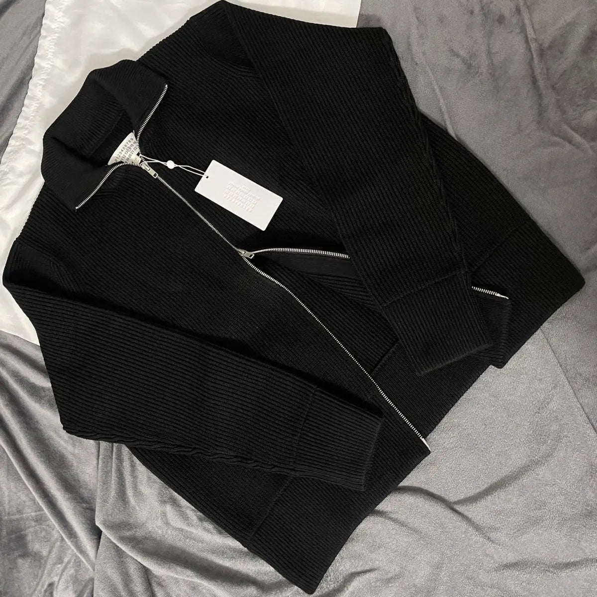 Two-way zipper high collar wool jacket nowadaysfashion