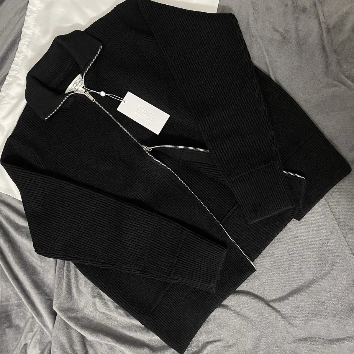 Two-way zipper high collar wool jacket nowadaysfashion