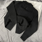 Two-way zipper high collar wool jacket nowadaysfashion