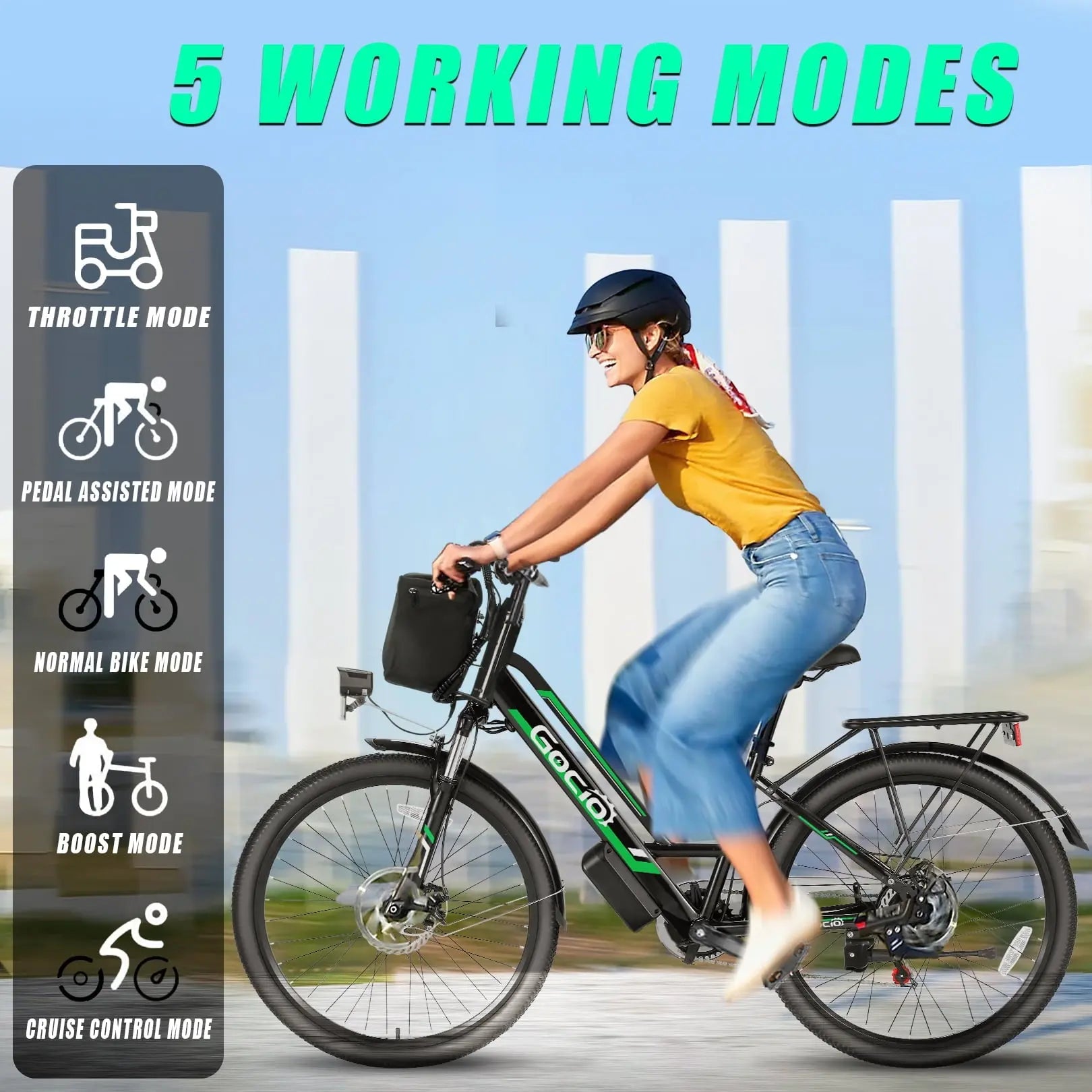 UL2849 Certified 26" Electric Bike for Adults, 750W Peak Motor, 48V 7.8Ah Battery, 19.8 Mph 7-Speed Commuter Ebike with Disc Brakes Blade & Thread