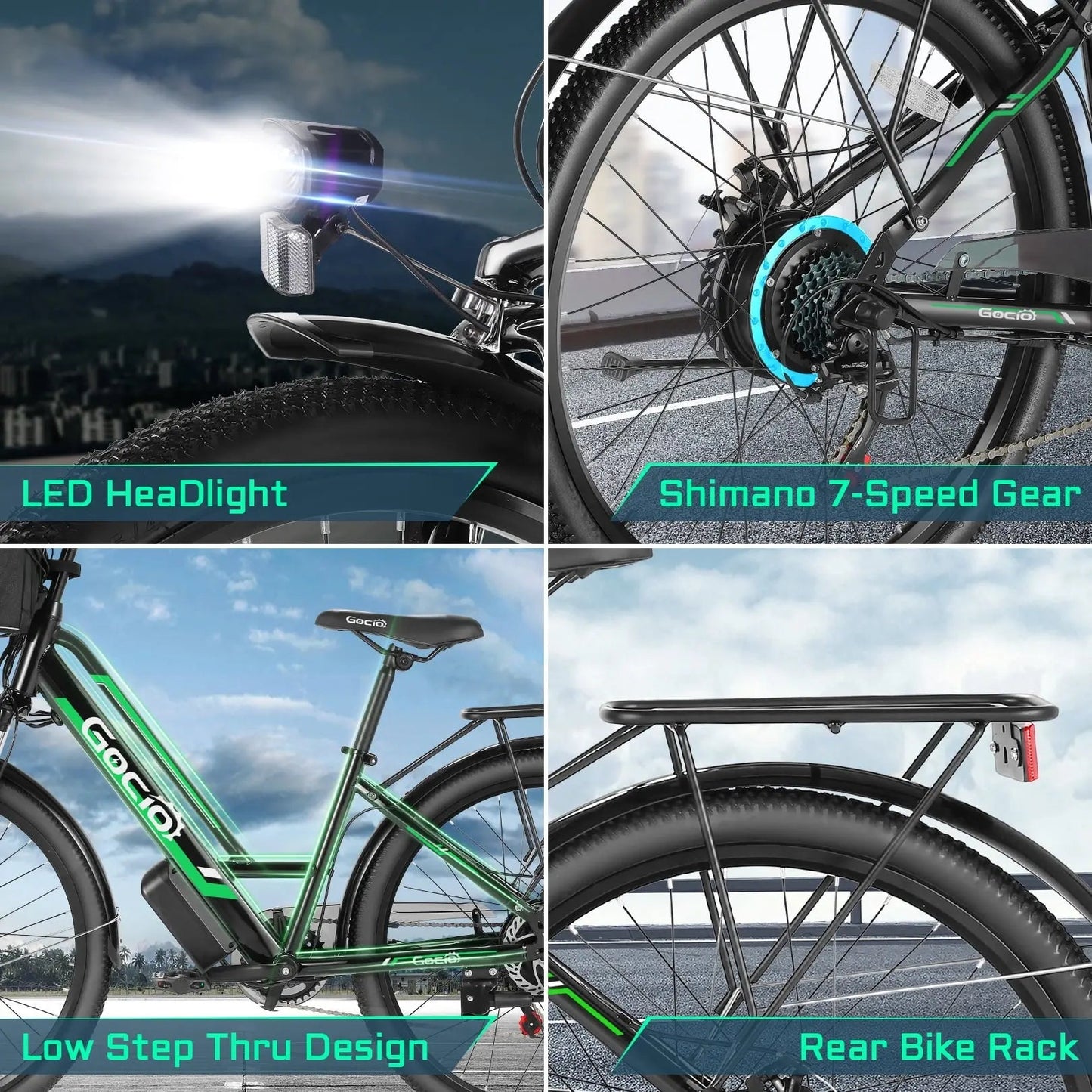 UL2849 Certified 26" Electric Bike for Adults, 750W Peak Motor, 48V 7.8Ah Battery, 19.8 Mph 7-Speed Commuter Ebike with Disc Brakes - Blade & Thread