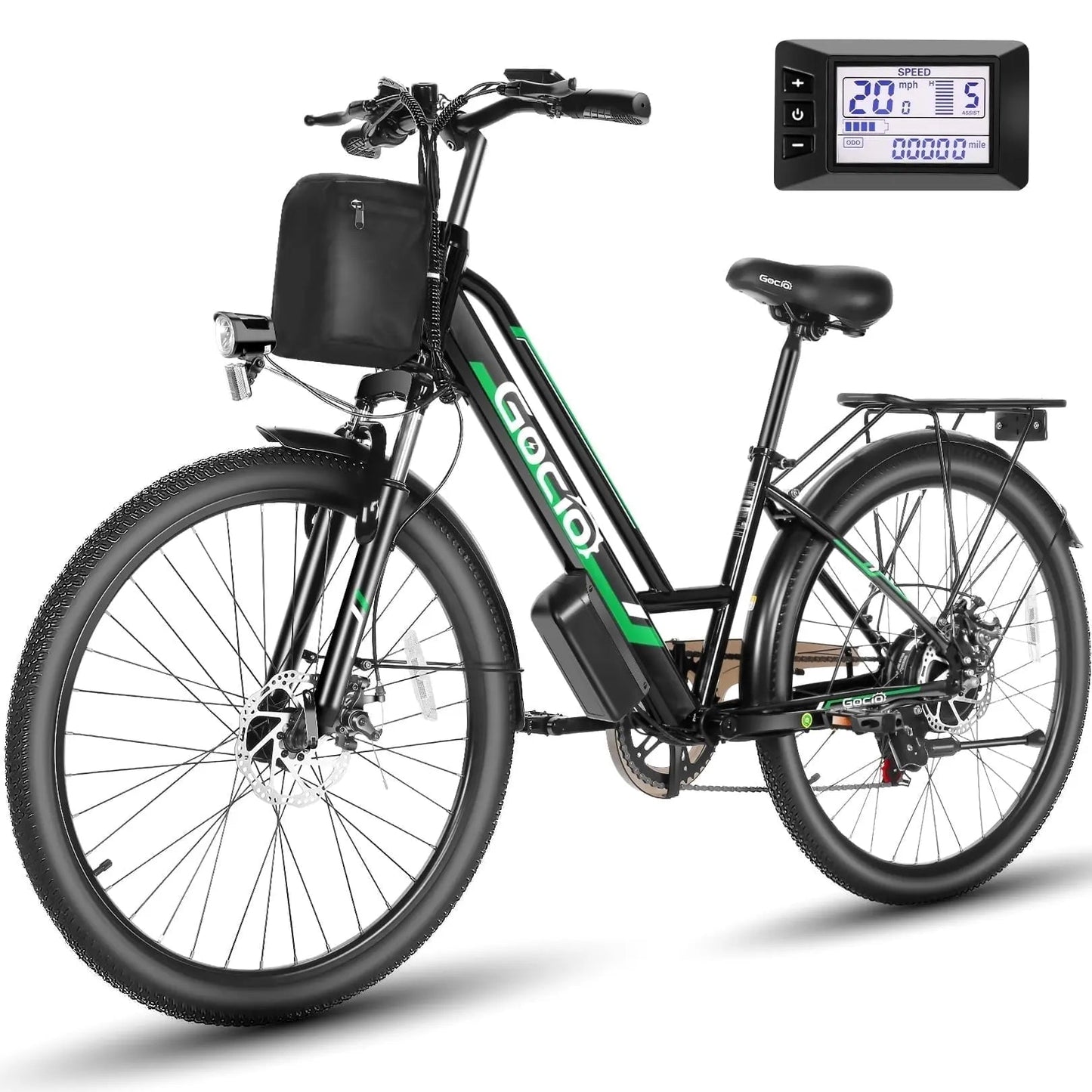 UL2849 Certified 26" Electric Bike for Adults, 750W Peak Motor, 48V 7.8Ah Battery, 19.8 Mph 7-Speed Commuter Ebike with Disc Brakes - Blade & Thread