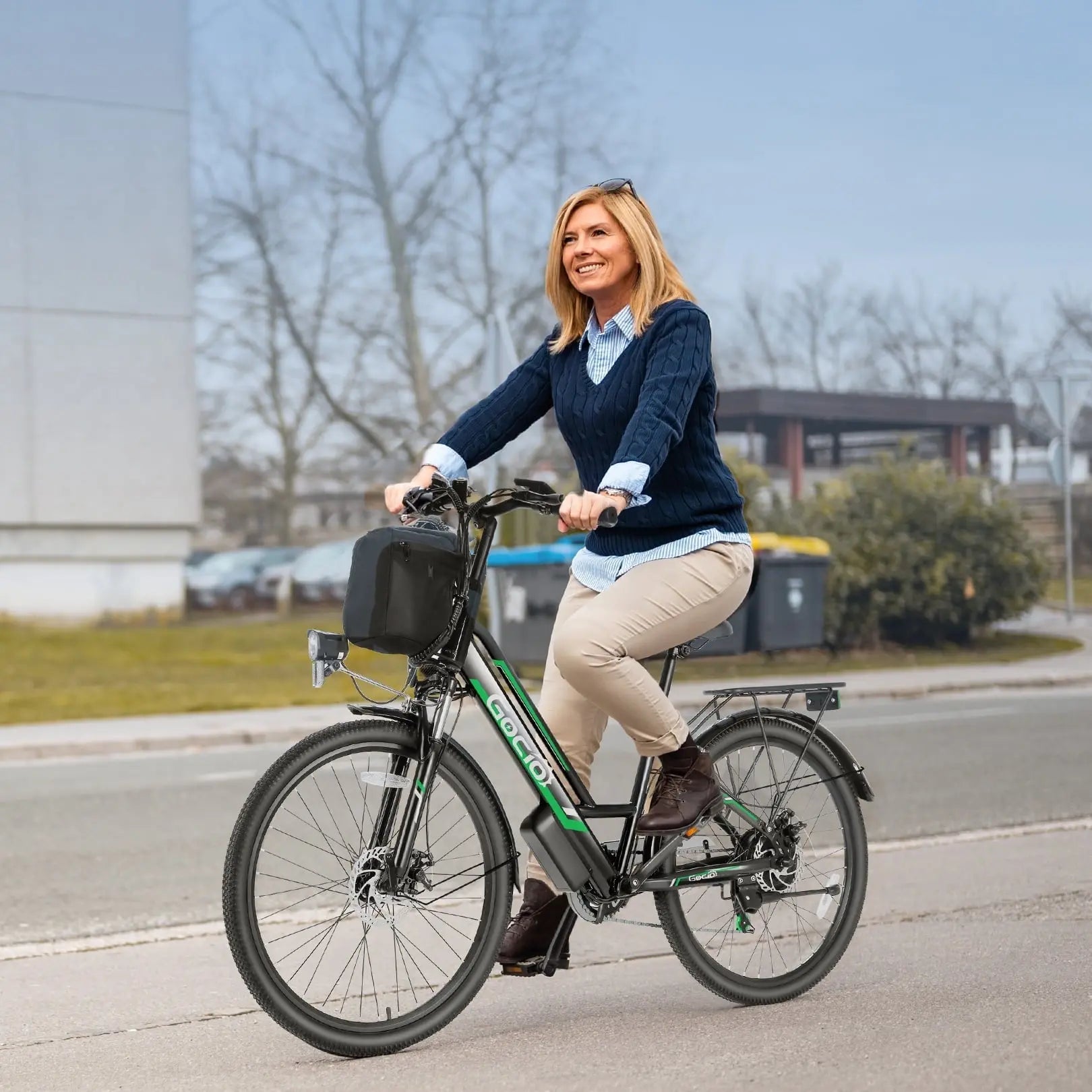 UL2849 Certified 26" Electric Bike for Adults, 750W Peak Motor, 48V 7.8Ah Battery, 19.8 Mph 7-Speed Commuter Ebike with Disc Brakes Blade & Thread
