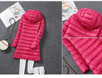 Ultralight Thin Down Jacket White Duck Down Hooded long Jackets  Long Sleeve nowadaysfashion
