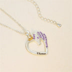 Unicorn Birthstone Rhinestone Custom Name Necklace Child Girl Necklace nowadaysfashion