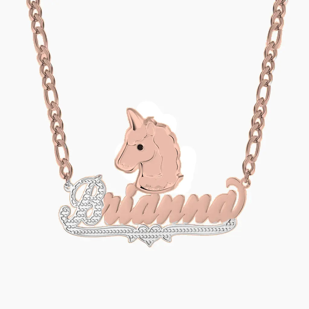 Unicorn Personalized Custom Name Necklace - Blade & Thread