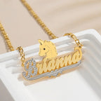 Unicorn Personalized Custom Name Necklace nowadaysfashion