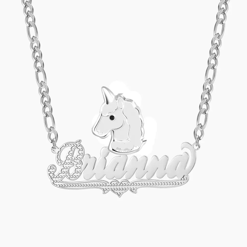 Unicorn Personalized Custom Name Necklace - Blade & Thread