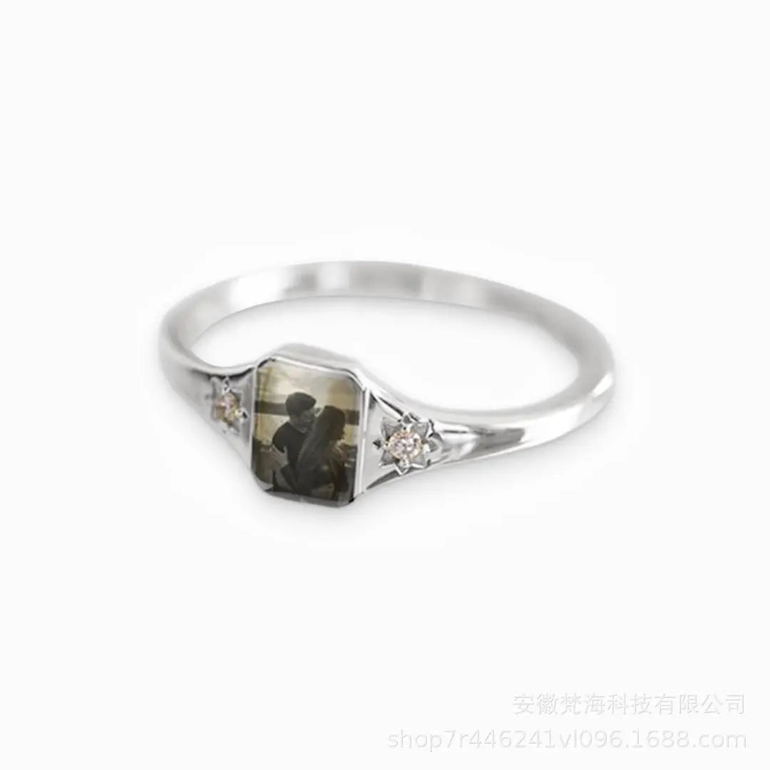 uv color printing birthstone ring - Blade & Thread