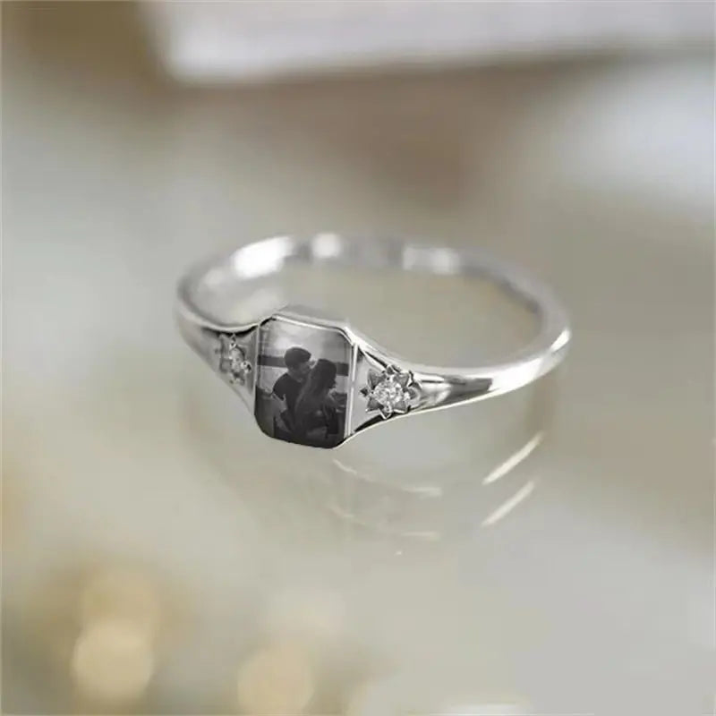 uv color printing birthstone ring - Blade & Thread
