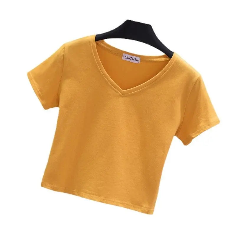 V-neck midriff-baring slim-waisted top - Blade & Thread