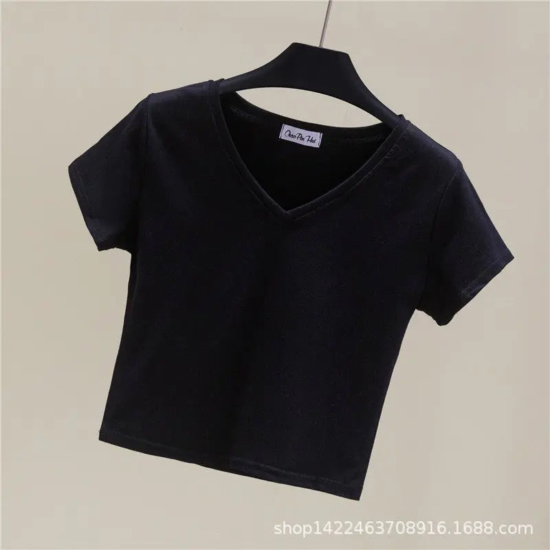 V-neck midriff-baring slim-waisted top - Blade & Thread