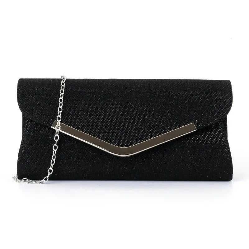 V-shaped metal strip flashing fashion evening bag - Blade & Thread