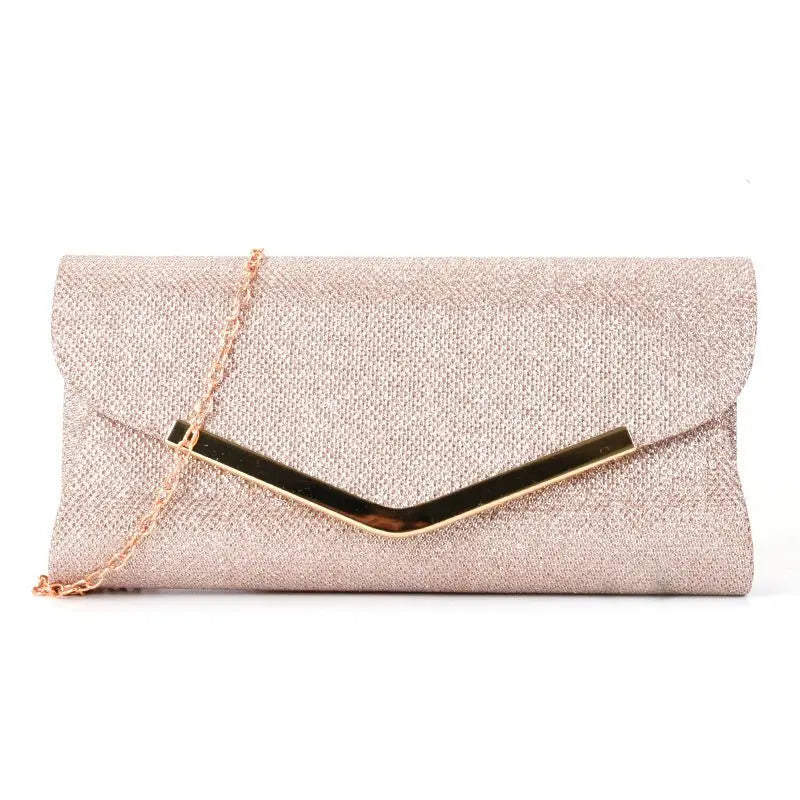 V-shaped metal strip flashing fashion evening bag - Blade & Thread