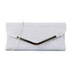 V-shaped metal strip flashing fashion evening bag nowadaysfashion