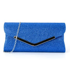 V-shaped metal strip flashing fashion evening bag nowadaysfashion