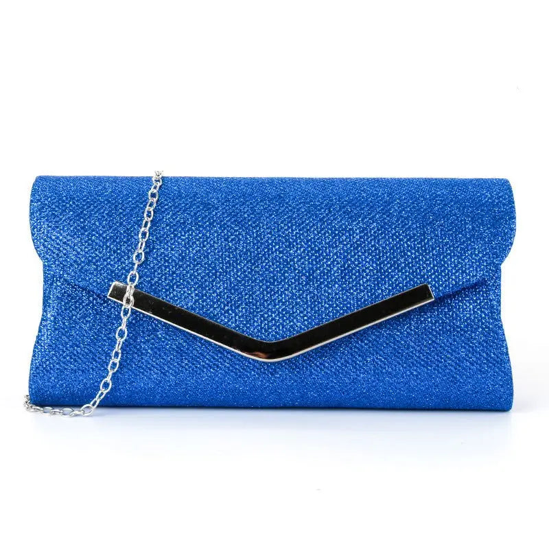 V-shaped metal strip flashing fashion evening bag - Blade & Thread