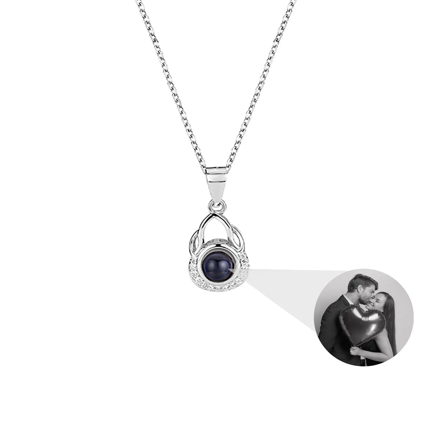 Valentine's Day Gift Photo Custom Projection Necklace Simple Shaped Projection Necklace - Blade & Thread