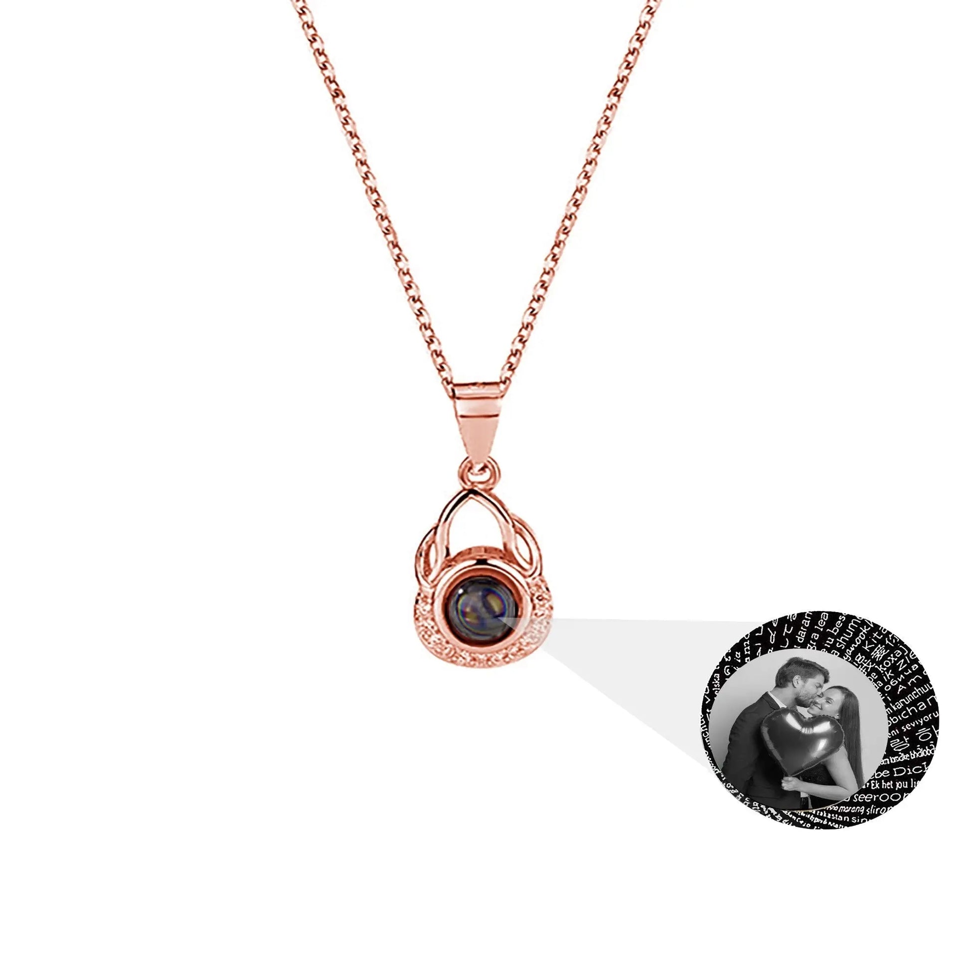 Valentine's Day Gift Photo Custom Projection Necklace Simple Shaped Projection Necklace - Blade & Thread
