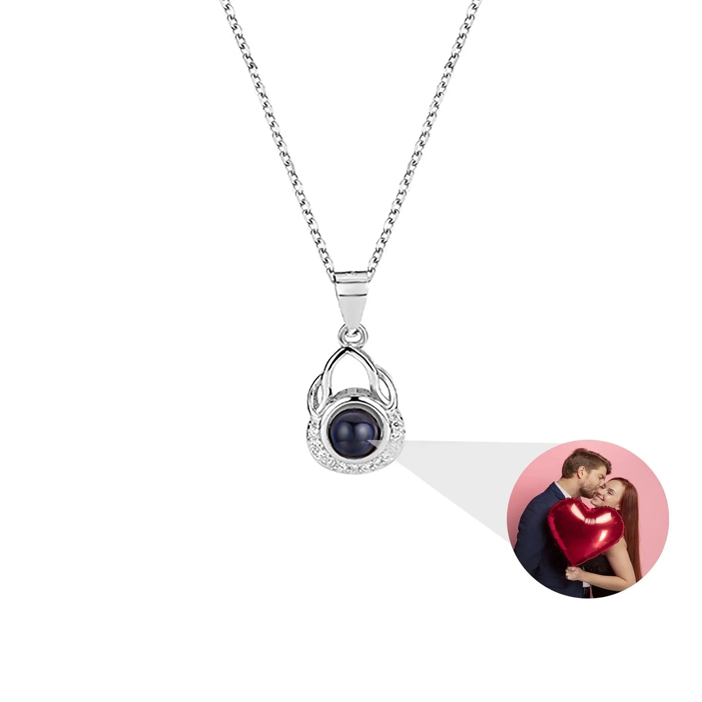 Valentine's Day Gift Photo Custom Projection Necklace Simple Shaped Projection Necklace - Blade & Thread