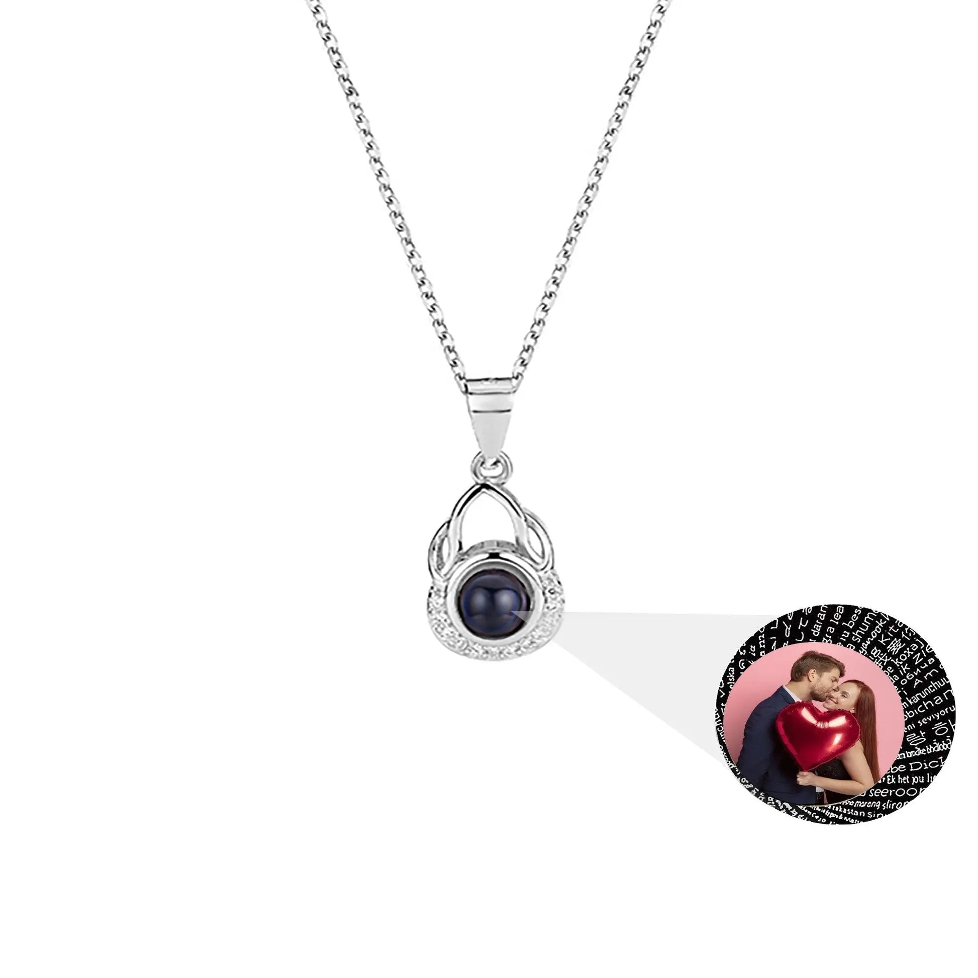 Valentine's Day Gift Photo Custom Projection Necklace Simple Shaped Projection Necklace - Blade & Thread