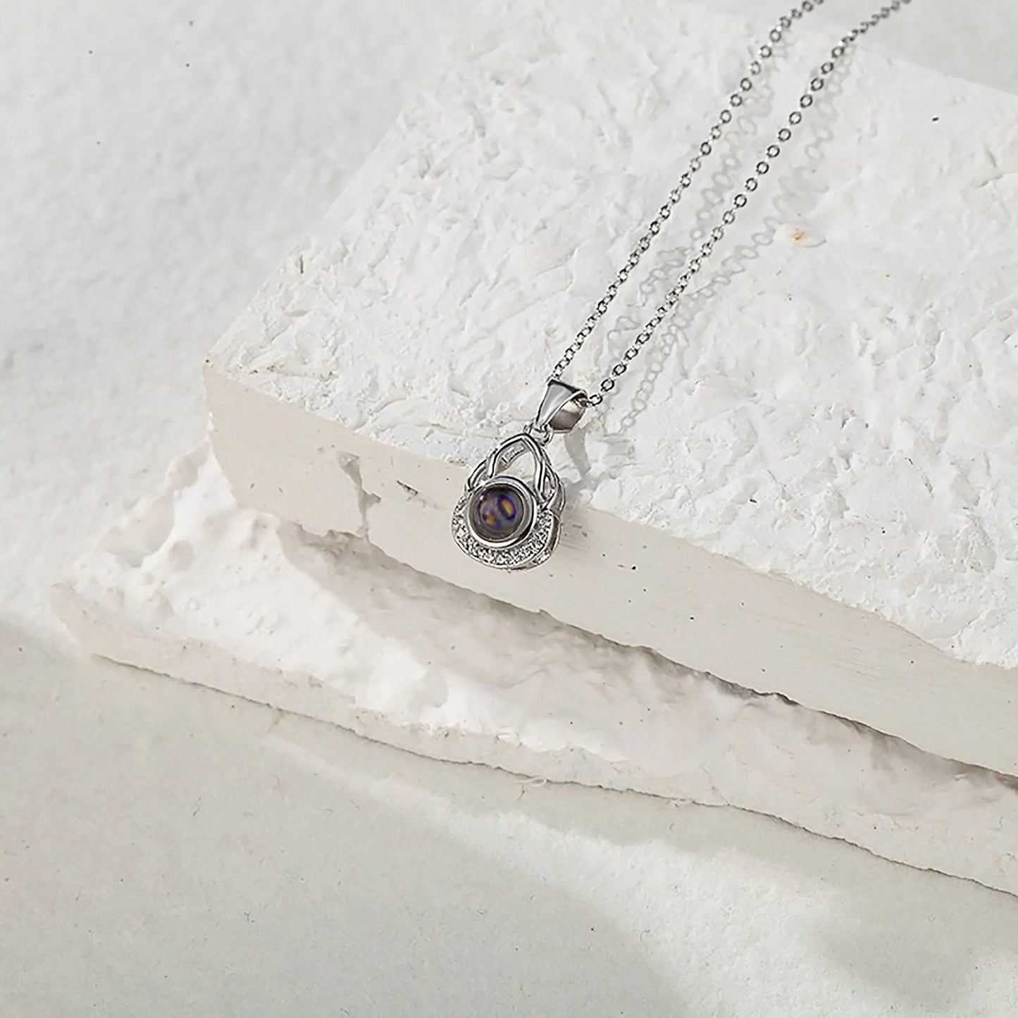 Valentine's Day Gift Photo Custom Projection Necklace Simple Shaped Projection Necklace - Blade & Thread