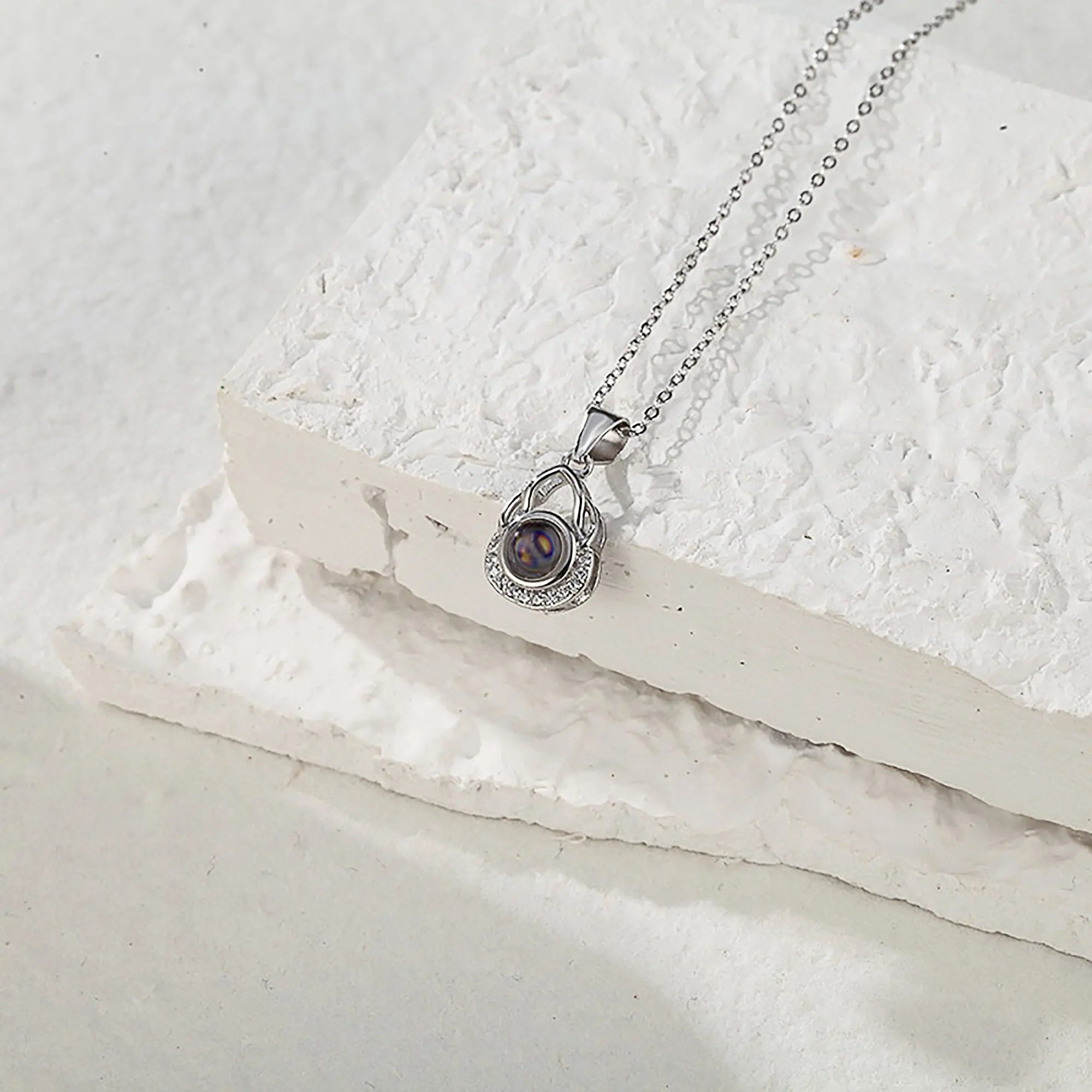 Valentine's Day Gift Photo Custom Projection Necklace Simple  Shaped Projection Necklace nowadaysfashion