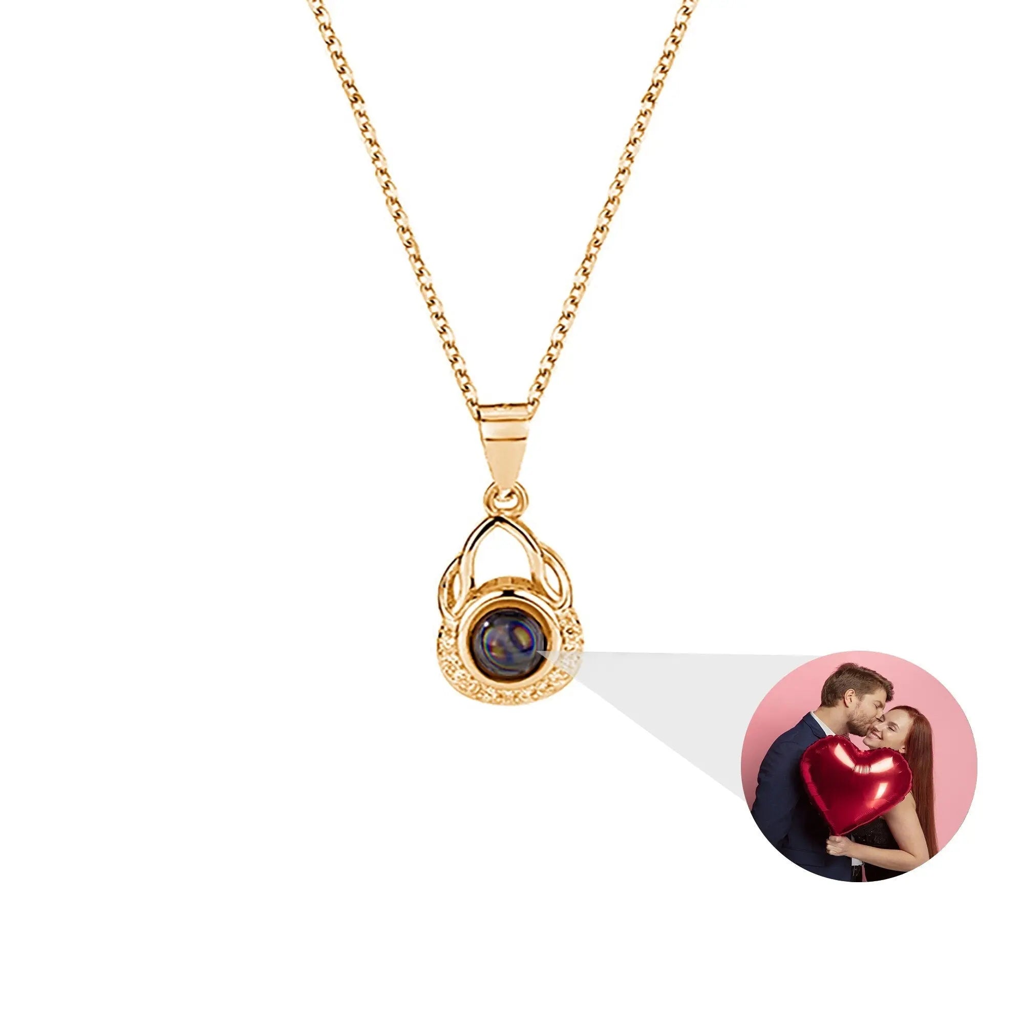 Valentine's Day Gift Photo Custom Projection Necklace Simple  Shaped Projection Necklace nowadaysfashion
