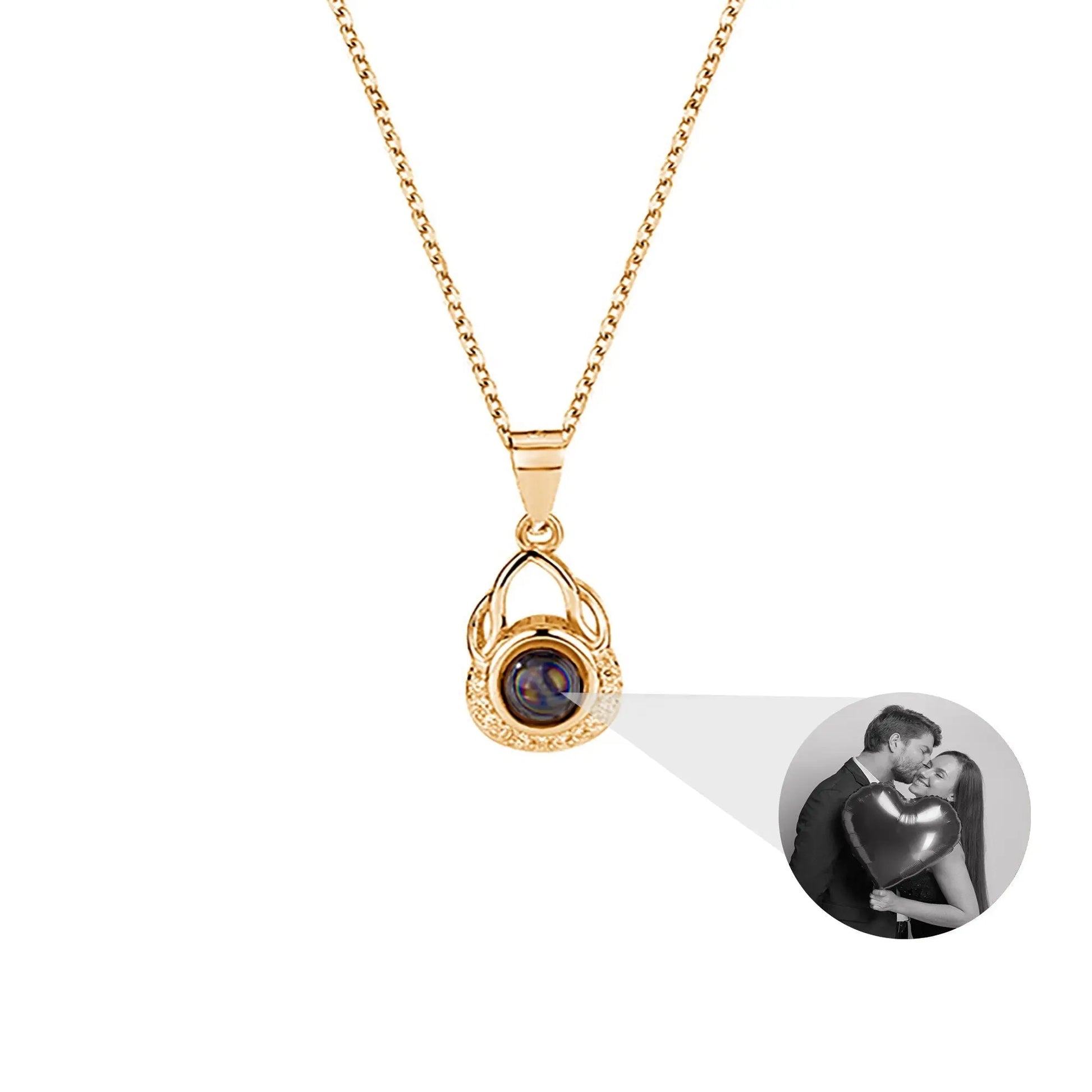 Valentine's Day Gift Photo Custom Projection Necklace Simple Shaped Projection Necklace - Blade & Thread