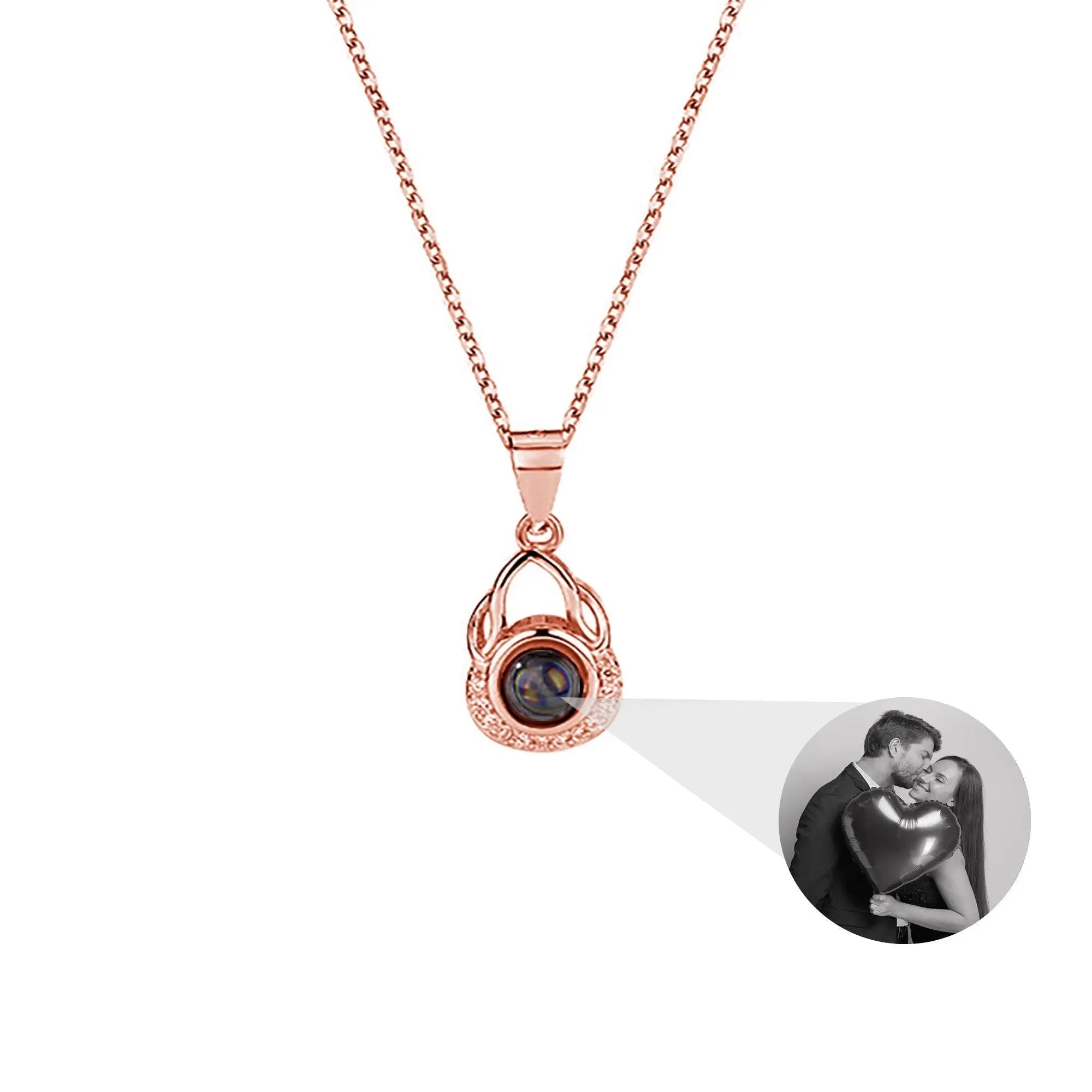 Valentine's Day Gift Photo Custom Projection Necklace Simple  Shaped Projection Necklace nowadaysfashion