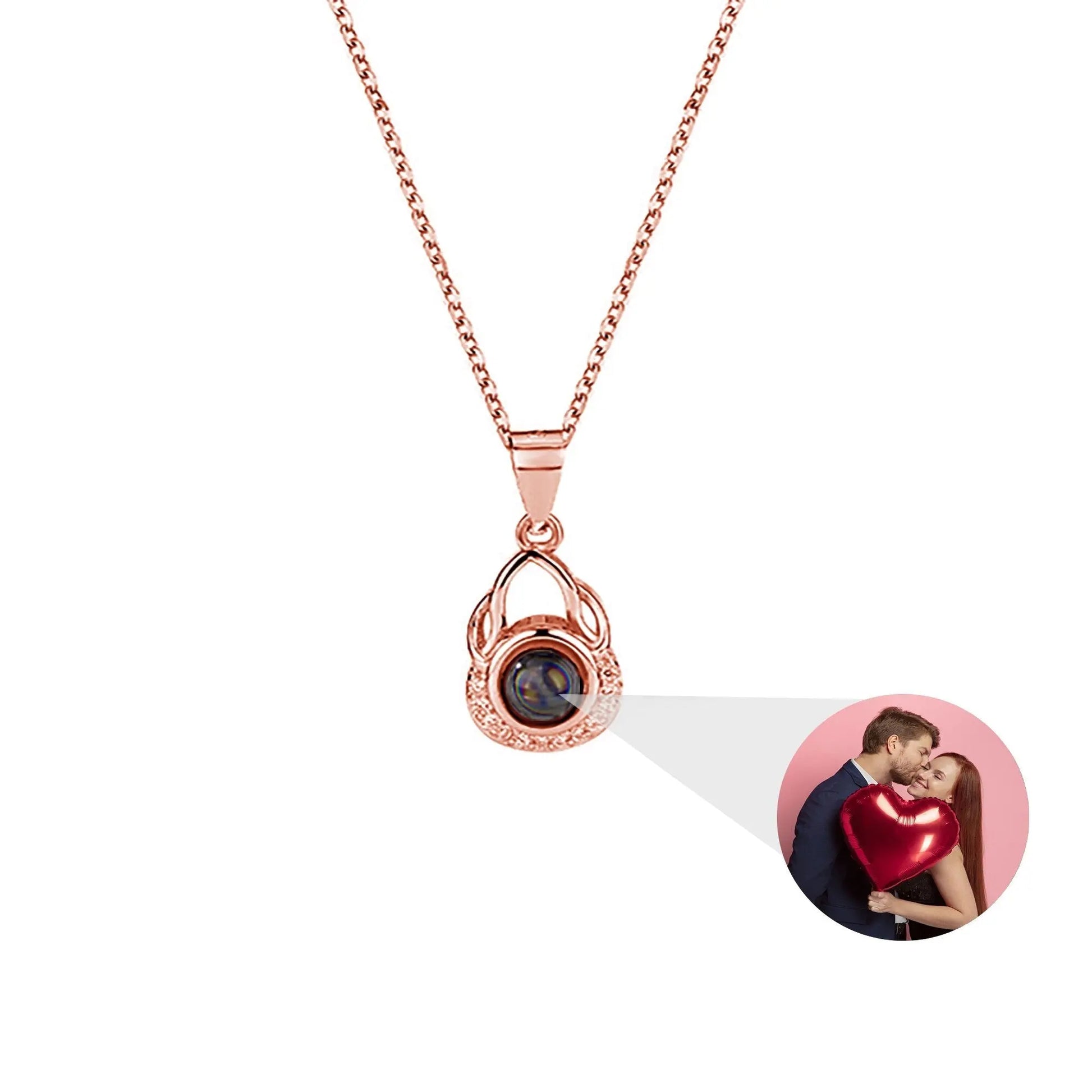Valentine's Day Gift Photo Custom Projection Necklace Simple Shaped Projection Necklace - Blade & Thread
