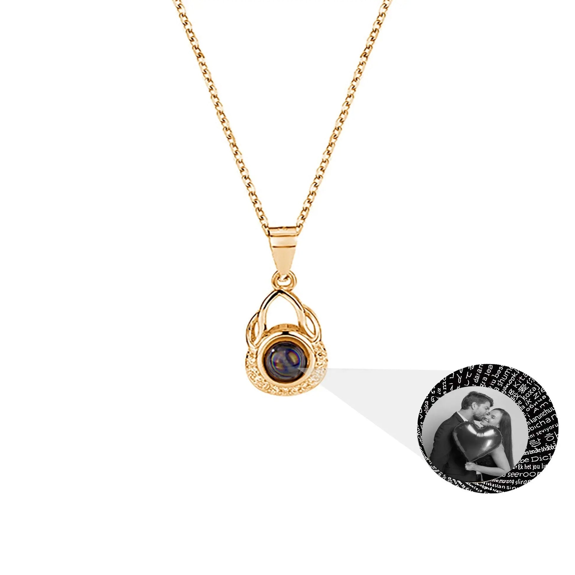 Valentine's Day Gift Photo Custom Projection Necklace Simple Shaped Projection Necklace - Blade & Thread