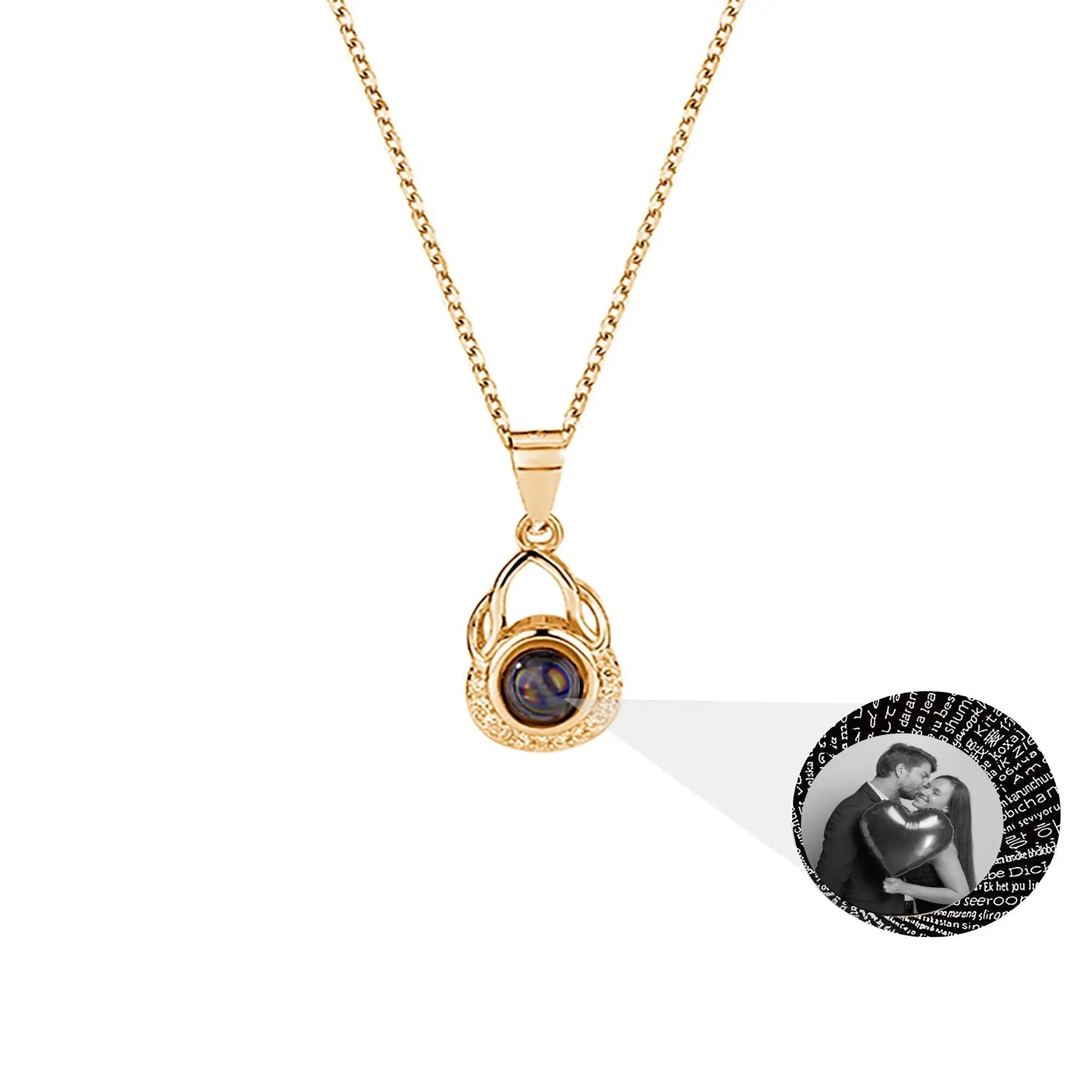 Valentine's Day Gift Photo Custom Projection Necklace Simple  Shaped Projection Necklace nowadaysfashion