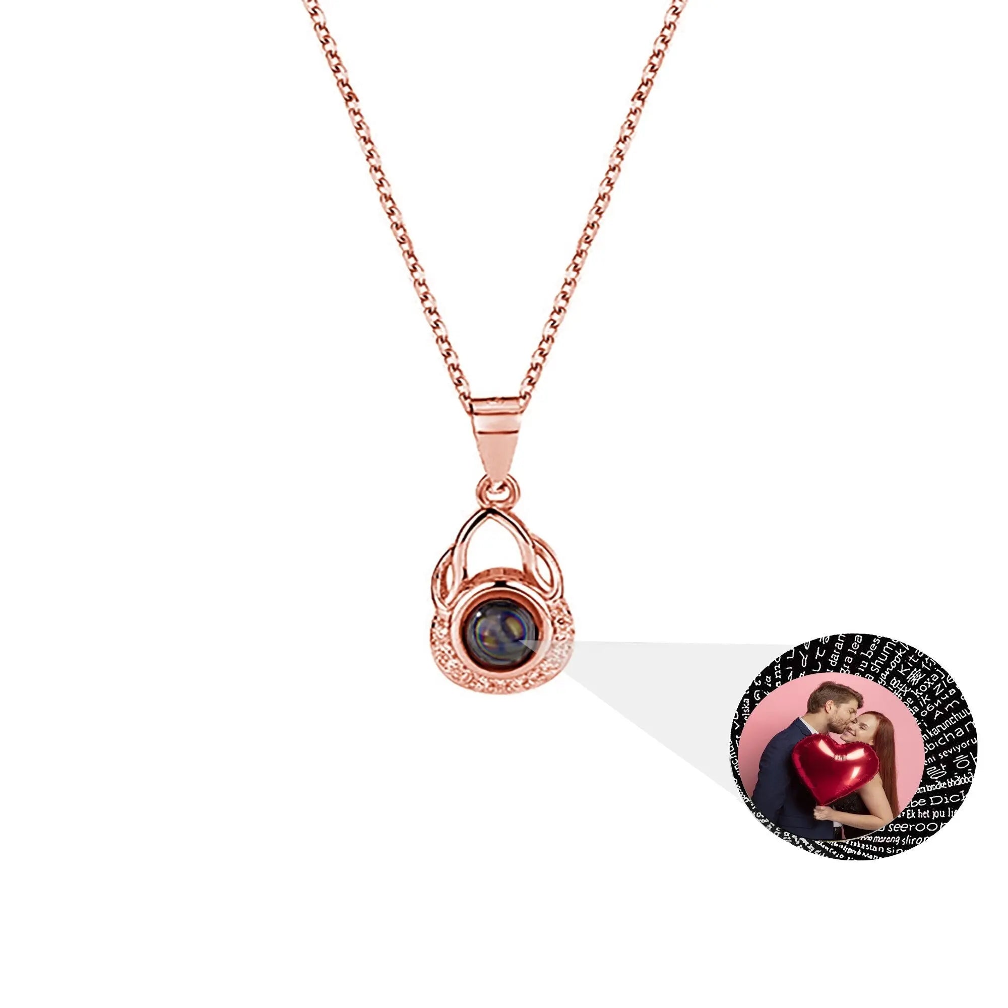 Valentine's Day Gift Photo Custom Projection Necklace Simple  Shaped Projection Necklace nowadaysfashion