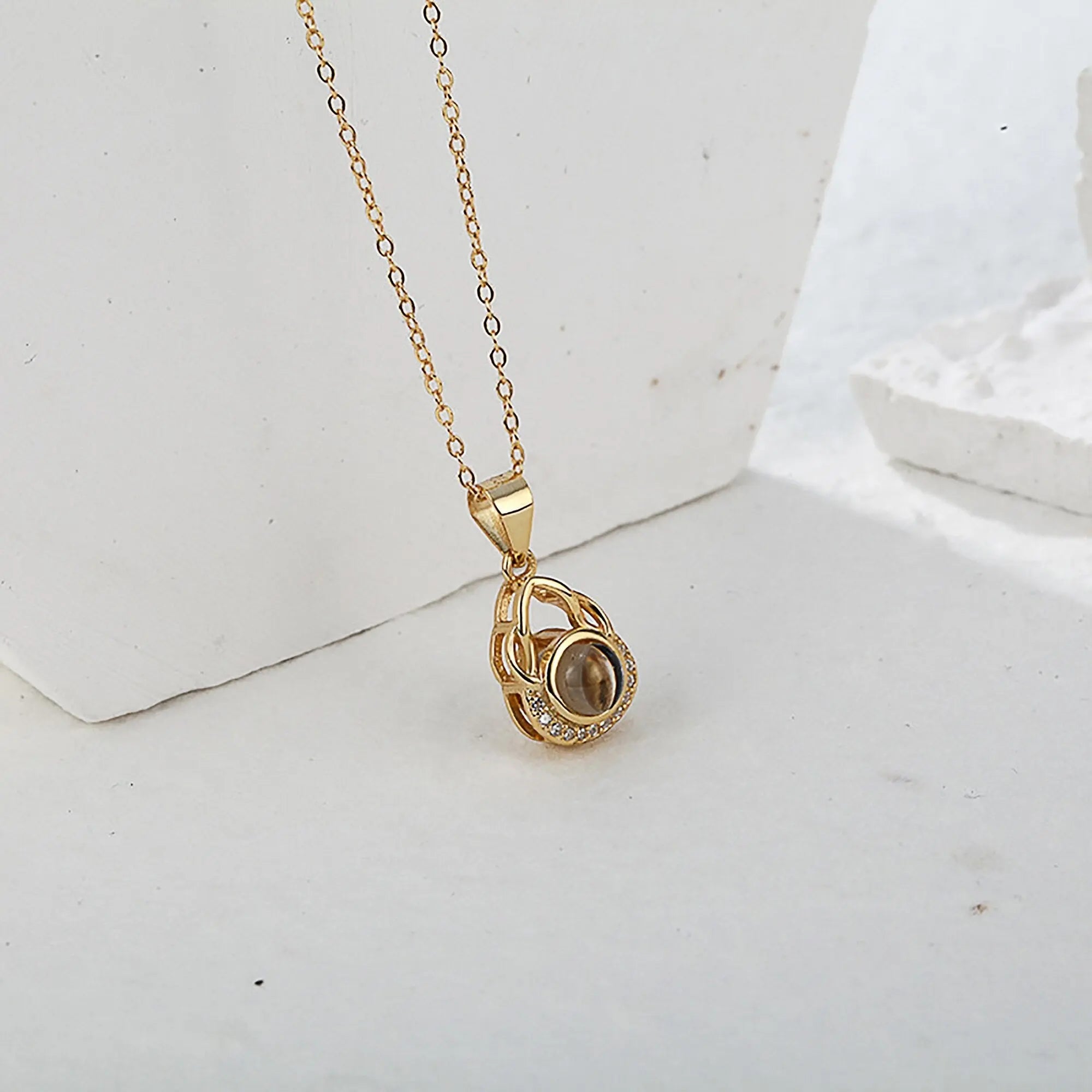 Valentine's Day Gift Photo Custom Projection Necklace Simple  Shaped Projection Necklace nowadaysfashion