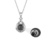 Valentine's Day Gift Photo Custom Simple flower Shaped Projection Necklace nowadaysfashion