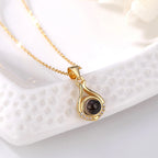 Valentine's Day Gift Photo Custom Simple flower Shaped Projection Necklace nowadaysfashion