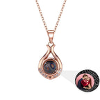 Valentine's Day Gift Photo Custom Simple flower Shaped Projection Necklace nowadaysfashion