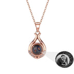 Valentine's Day Gift Photo Custom Simple flower Shaped Projection Necklace nowadaysfashion