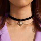 Velvet Choker Necklace for Women Lace Necklace with Pendants Gothic Girl Neck Jewelry nowadaysfashion