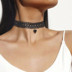 Velvet Choker Necklace for Women Lace Necklace with Pendants Gothic Girl Neck Jewelry nowadaysfashion