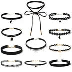 Velvet Choker Necklace for Women Lace Necklace with Pendants Gothic Girl Neck Jewelry nowadaysfashion
