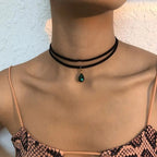 Velvet Choker Necklace for Women Lace Necklace with Pendants Gothic Girl Neck Jewelry nowadaysfashion