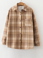 Velvet Thicken Plaid Shirts Blouses Autumn Winter Warm Shirts nowadaysfashion