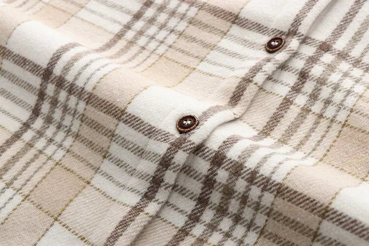 Velvet Thicken Plaid Shirts Blouses Autumn Winter Warm Shirts - Blade & Thread