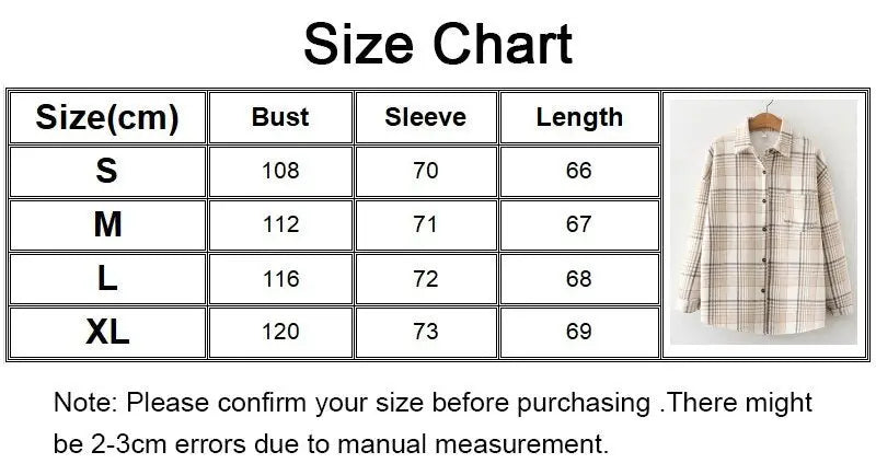Velvet Thicken Plaid Shirts Blouses Autumn Winter Warm Shirts - Blade & Thread