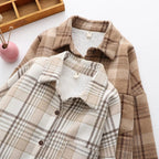 Velvet Thicken Plaid Shirts Blouses Autumn Winter Warm Shirts nowadaysfashion